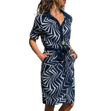 Robe chemise à manches longues pour femme