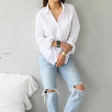 Women White Shirt Female Blouse Tops - Outlet-Marketplace