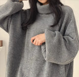 Chic and Cozy Oversized Turtleneck Sweater - Outlet-Marketplace