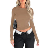 Long Sleeve Bodycon T-Shirt - Outlet-Marketplace