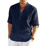 Casual Linen Shirt Short Sleeve - Outlet-Marketplace