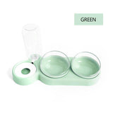 Pet Bowl Double Bowls Food Water Feeder With Auto Water Dispenser - Outlet-Marketplace