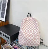 Checkered Colour School Backpack for Boys and Girls - Stylish Japanese Junior High School Bag - Outlet-Marketplace