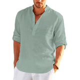 Casual Linen Shirt Short Sleeve - Outlet-Marketplace