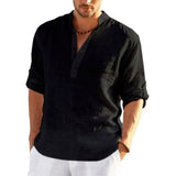 Casual Linen Shirt Short Sleeve - Outlet-Marketplace