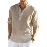 Casual Linen Shirt Short Sleeve - Outlet-Marketplace