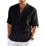 Casual Linen Shirt Short Sleeve - Outlet-Marketplace