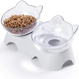 Pet Bowl Double Bowls Food Water Feeder With Auto Water Dispenser - Outlet-Marketplace