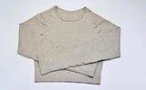 Beige Ribbed Sleeve Crop - Outlet-Marketplace