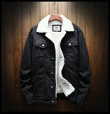 Men Light Blue Winter Jean Jackets Outerwear Warm Denim Coats New Men - Outlet-Marketplace