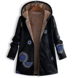 Winter Retro Hooded Cashmere Jacket for Women - Outlet-Marketplace