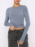 Long Sleeve Crop Top - Outlet-Marketplace