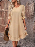 Robe d'été à volants et manches courtes