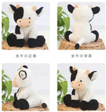 Veau en peluche mignon - Poupée réconfortante en forme de bébé vache