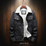 Men Light Blue Winter Jean Jackets Outerwear Warm Denim Coats New Men - Outlet-Marketplace