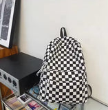 Checkered Colour School Backpack for Boys and Girls - Stylish Japanese Junior High School Bag - Outlet-Marketplace