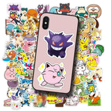 50/100Pcs Pokemon Stickers Kawaii Pikachu Skateboard Bicycle Guitar Laptop Kids Waterproof Stiker Toys - Outlet-Marketplace