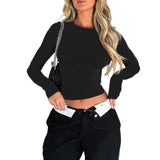 Long Sleeve Bodycon T-Shirt - Outlet-Marketplace