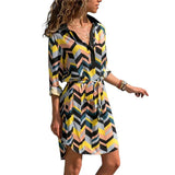 Women's Long Sleeve Shirt Dress - Outlet-Marketplace