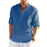 Casual Linen Shirt Short Sleeve - Outlet-Marketplace