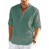 Casual Linen Shirt Short Sleeve - Outlet-Marketplace
