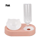 Pet Bowl Double Bowls Food Water Feeder With Auto Water Dispenser - Outlet-Marketplace