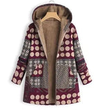 Winter Retro Hooded Cashmere Jacket for Women - Outlet-Marketplace