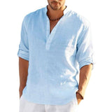 Casual Linen Shirt Short Sleeve - Outlet-Marketplace