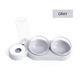 Pet Bowl Double Bowls Food Water Feeder With Auto Water Dispenser - Outlet-Marketplace