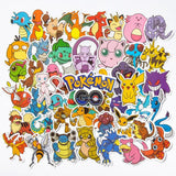 50/100Pcs Pokemon Stickers Kawaii Pikachu Skateboard Bicycle Guitar Laptop Kids Waterproof Stiker Toys - Outlet-Marketplace