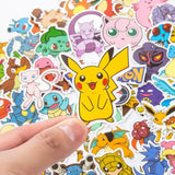 50/100Pcs Pokemon Stickers Kawaii Pikachu Skateboard Bicycle Guitar Laptop Kids Waterproof Stiker Toys - Outlet-Marketplace