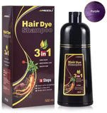 3-in-1 Natural Hair Dye Shampoo - Quick & Easy Gray Coverage, Cleanses & Nourishes - Outlet-Marketplace