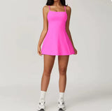 Backless Yoga Romper with Padded Sports Bra - Outlet-Marketplace