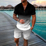 Fashion Casual Polo Shirt Two-Piece Set - Outlet-Marketplace