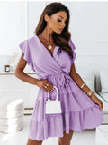 Belted Short Dress Belle - Outlet-Marketplace