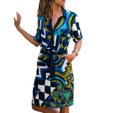 Women's Long Sleeve Shirt Dress - Outlet-Marketplace