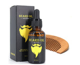 Mannen Baardgroei Olie Kit Verzacht Haargroei Voedende Enhancer Baard Wax Balsem Snor Olie Leave-In Conditioner Baardverzorging