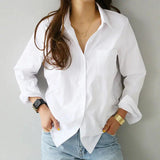 Women White Shirt Female Blouse Tops - Outlet-Marketplace